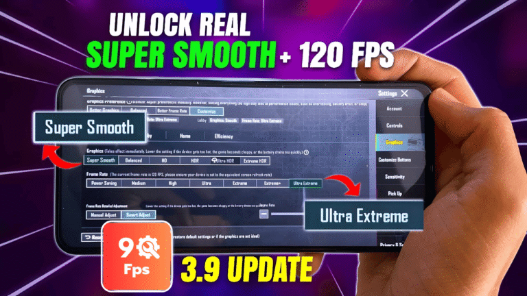 How to Unlock Super Smooth In BGMi or PUBG 3.9